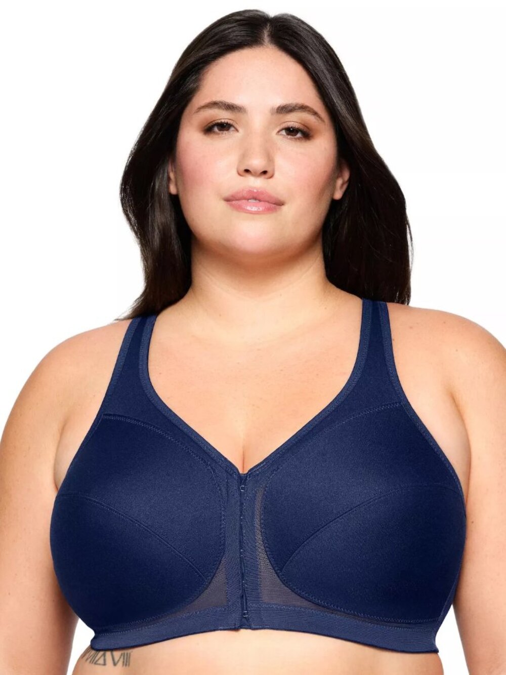 Glamorise 46D Blue MagicLift Front-Closure Posture Back Bra Curvy Women